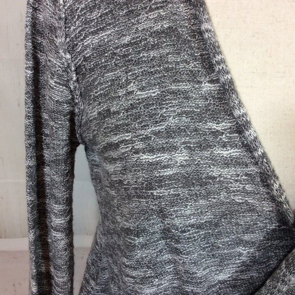 2/$30 Free People Gotham Faux Wrap Sweater Gray Ruched Long Sleeve Boho - Picture 7 of 13